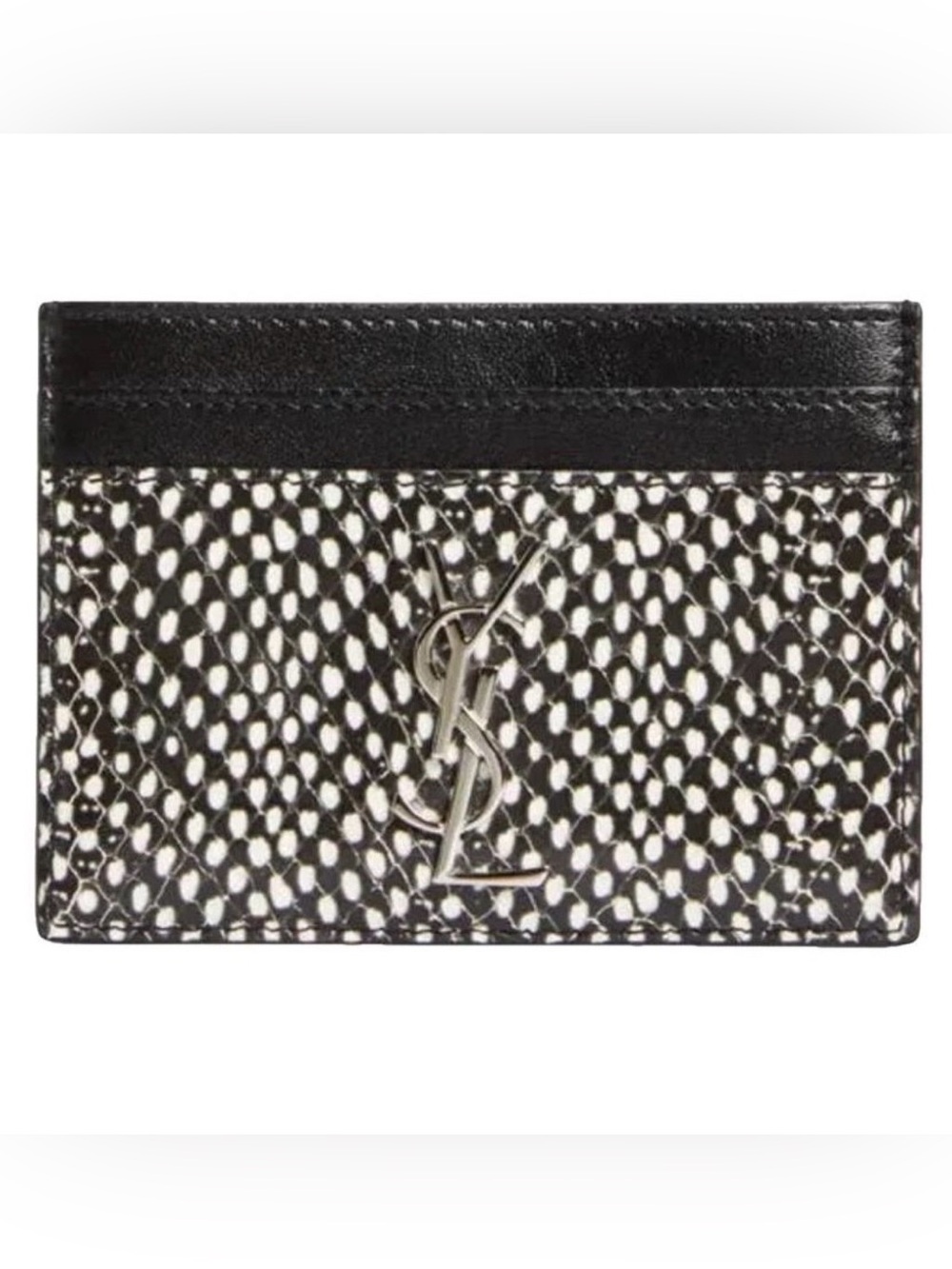 YSL Saint Laurent Python Embossed Card Case RARE
